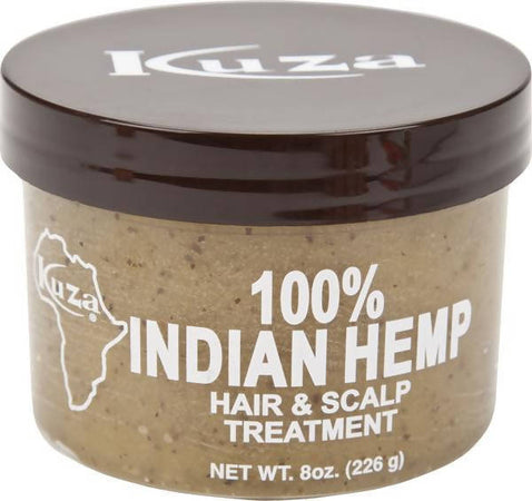 Kuza Indian Hemp Hair & Scalp Treatment 226 G per Capelli Crema Nutriente per Capelli Danneggiati per Capelli Più Morbidi E Lisci