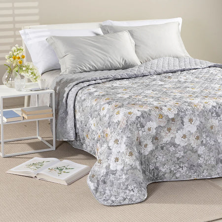 Copriletto Trapuntato In Cotone Kyoto Matrimoniale - Caleffi