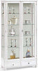 KYRA---credenza-con-vetrina-in-legno-massello-90x36x170-Bianco-Milani-Home