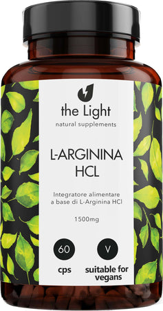 L-Arginina Hcl 1500mg Vegan 60 Capsule Scorta per 1mese Integratore Alimentare Alto Dosaggio per Sportivi Stimolante Rigenerante Salute e cura della persona/Alimentazione e nutrizione/Integratori per lo sport/Aminoacidi/L-arginina The Light Nutrition - Milano, Commerciovirtuoso.it
