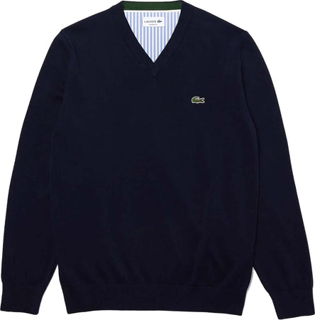 Lacoste Pullover Uomo Maglione Tinta Unita Scollo v 100% Cotone Maglione Classico Fashion Polsini a Coste Moda/Uomo/Abbigliamento/Maglioni e cardigan/Maglioni Euforia - Bronte, Commerciovirtuoso.it