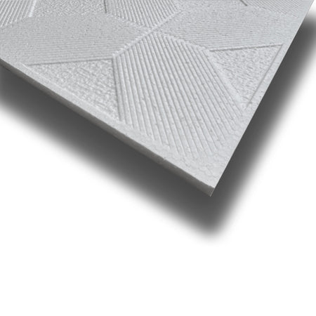 10 o 20mq (40 oppure 80 pezzi) di pannello decorativo a soffitto in polistirene compatto 50x50cm (spess. 1cm) LAGOS - Eternal Parquet