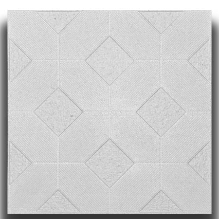 10 o 20mq (40 oppure 80 pezzi) di pannello decorativo a soffitto in polistirene compatto 50x50cm (spess. 1cm) LAGOS - Eternal Parquet