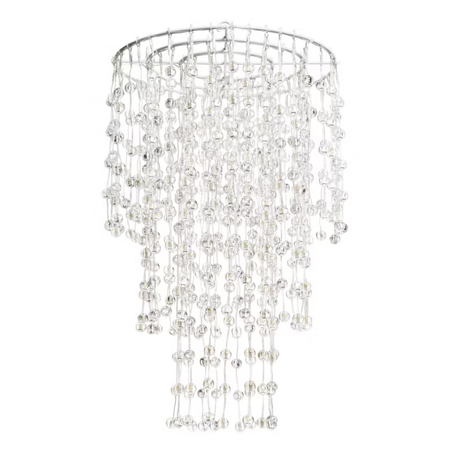 Lampadario decorativo a cascata sfere LED bianco caldo per decorazioni