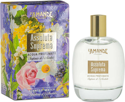 L'amande - Acqua Profumata Donna Spray Analcolica, Idratante Al Limone E Bergamotto - Lozione Rinfrescante E Agrumata Corpo Al Profumo Di Vaniglia, Mimosa E Gelsomino - Assoluta Suprema, 100 Ml
