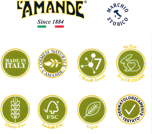 L'amande - Shampoo Bambini E Neonati Con Vitamina E Ed Estratto Di Mimosa, Gel Detergente Neonato Delicato E Idratante Per Pelli Sensibili, Sapone Liquido Capelli Morbidi E Vellutati - Enfant, 200 Ml