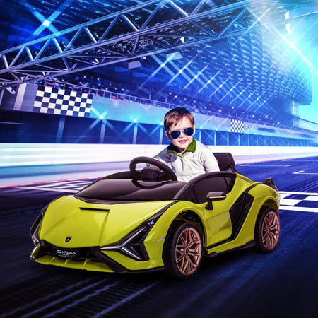 Lamborghini-Macchina-Elettrica-per-Bambini-12V-con-Fari-e-Musica,-Telecomando-e-Velocità-3-5km/h,-Età-3-5-Anni,-108x62x40cm,-Verde-NB9370-171V90GNNB9