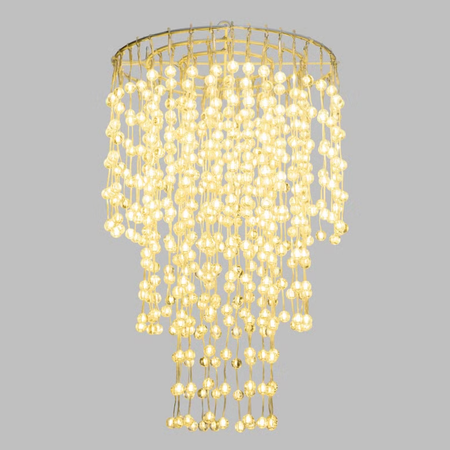 Lampadario decorativo a cascata  sfere LED bianco caldo per decorazioni