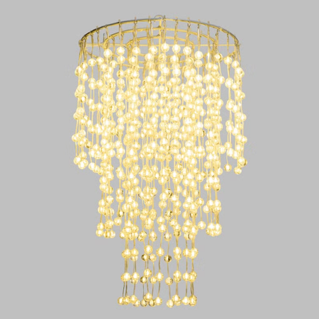 Lampadario decorativo a cascata  sfere LED bianco caldo per decorazioni