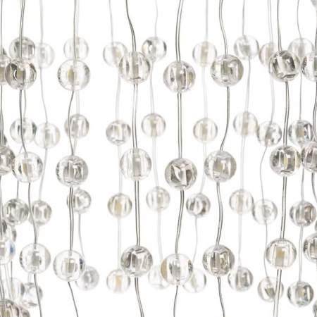 Lampadario decorativo a cascata  sfere LED bianco caldo per decorazioni