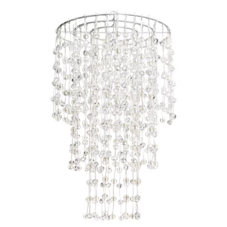 Lampadario decorativo a cascata  sfere LED bianco caldo per decorazioni