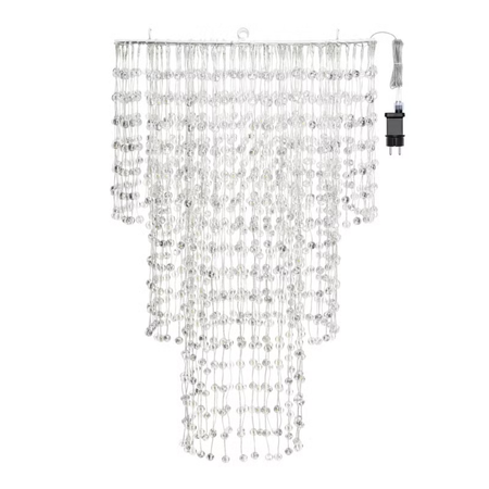 Lampadario decorativo a cascata  sfere LED bianco caldo per decorazioni