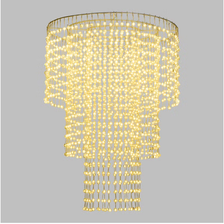 Lampadario decorativo a cascata  sfere LED bianco caldo per decorazioni