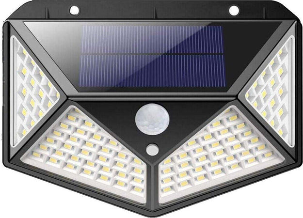 Lampada 100 LED Faretto Esterno Energia Solare 1W Sensore Movimento 600lm ip65 Illuminazione/Illuminazione per esterni/Proiettori Zencoccostore - Formia, Commerciovirtuoso.it