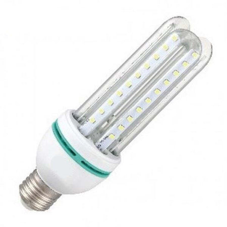 LAMPADA 3 TUBI TRASPARENTE E14/E27 LUCE 360° 12/16W