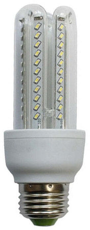 LAMPADA A LED 4 TUBI TRASPARENTE E14/E27 LUCE 360° 9W