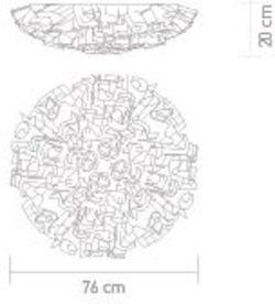 Lampada a Soffitto Slamp Veli Prisma Large