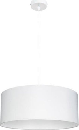Lampada a sospensione in tessuto Bianco, 1E27 non inclusa, paralume diam 45x20cm Illuminazione/Illuminazione per interni/Lampadari lampade a sospensione e plafoniere/Lampade a sospensione Led Mall Home - Napoli, Commerciovirtuoso.it