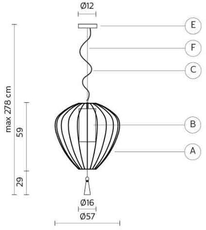 Lampada a sospensione Karman Cell