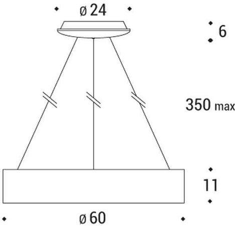 Lampada a sospensione Pan International Hoop (Diametro 60 cm)
