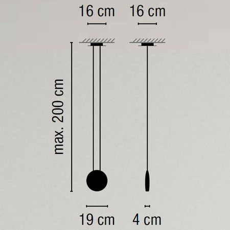 Lampada a sospensione Vibia Cosmos 1 luce ON/OFF