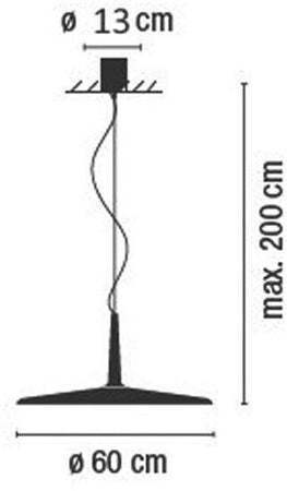 Lampada a sospensione Vibia Skan D 60 Incassata
