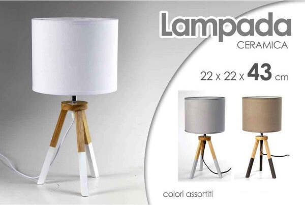 Lampada-Abat-Jour-Ceramica-22x22x43cm-Lumetto-Tavolo-Base-Legno-Trepiede-698743