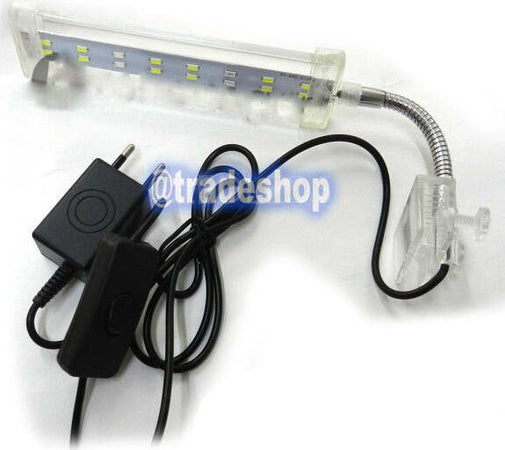 Lampada Clip 16 Led Bordo Illuminazione Per Acquario Esterna Luce Bianca Blu 8w Prodotti per animali domestici/Pesci e animali d'acqua/Illuminazione per acquario Trade Shop italia - Napoli, Commerciovirtuoso.it