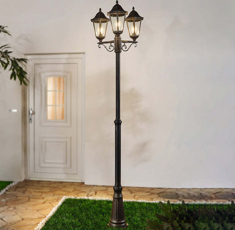 Lampada-Contemporanea-Da-Esterno-Navedo-3-Luci-Alluminio-Fuso-Nero-E-Argento
