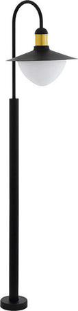 Lampada-Contemporanea-Da-Esterno-Sirmione-1-Luce-Acciaio-Zincato-Nero-E-Oro