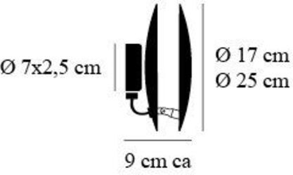 Lampada da parete Catellani & Smith Lederam W1 25
