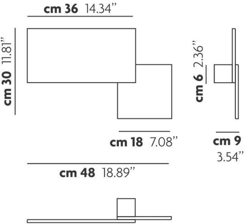 Lampada da parete Studio Italia Design Puzzle Square & Rectangle