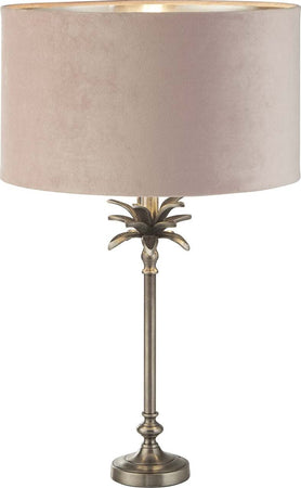 Lampada-Da-Scrivania-Contemporanea-Palma-Ottone-Velluto-Rosa-1-Luce-E27