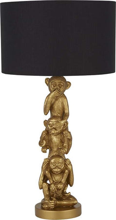 Lampada-Da-Scrivania-Contemporanea-Scimmia-Policarbonato-Oro-Nero-1-Luce-E27