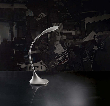 Lampada-Da-Scrivania-Moderna-Flessibile-Puddy-Grigio-Led