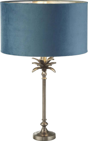 Lampada-Da-Scrivania-Palma-Metallo-Nichel-Velluto-Verde-Acqua-1-Luce-E27