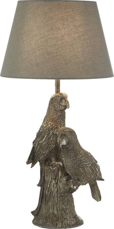 Lampada-Da-Scrivania-Parrot-Legno-Argento-Policarbonato-Grigio-1-Luce-E27