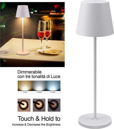 Lampada Da Tavolo A Led Con Batteria Ricaricabile Touch Dimmerabile 3 Colori Bar Illuminazione/Illuminazione per interni/Lampade/Lampade da tavolo e abat-jour Trade Shop italia - Napoli, Commerciovirtuoso.it