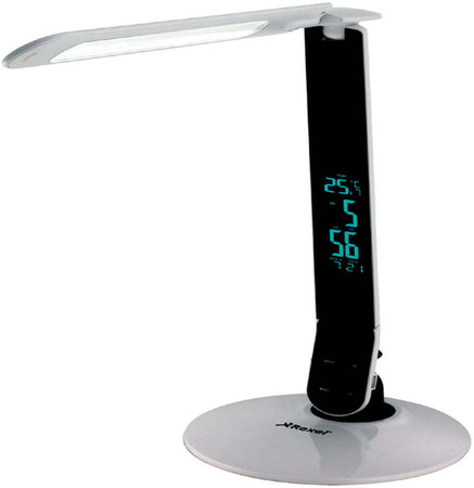 Lampada Da Tavolo Activita Strip+ Rexel Regolabile Con 4 Impostazioni Di Luminosità Lampada Smart Con Calendario, Orologio E Temperatura E Presa Usb