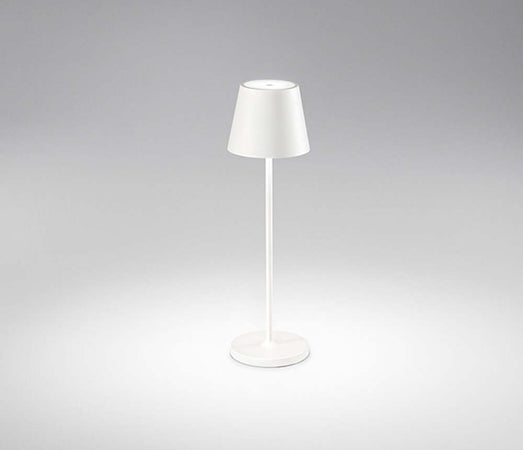 Lampada-Da-Tavolo-Esterno-Diva-Contemporanea-Alluminio-Bianco-Led-Luce-Calda