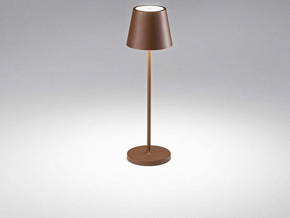 Lampada-Da-Tavolo-Esterno-Diva-Contemporanea-Alluminio-Corten-Led-Luce-Calda