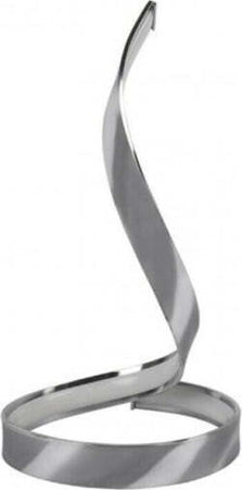 Lampada-Da-Tavolo-Led-Moderna-A-Spirale-Curva-12w-Luce-Comodino-Argento-Abatjour