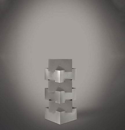 Lampada-Da-Tavolo-Moderna-1-Luce-Building-In-Polilux-Silver-H36-Made-In-Italy