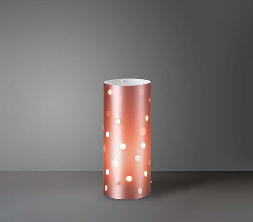 Lampada-Da-Tavolo-Moderna-A-1-Luce-Pois-In-Polilux-Bicolor-Rosa-Metallico-Made-In-Italy