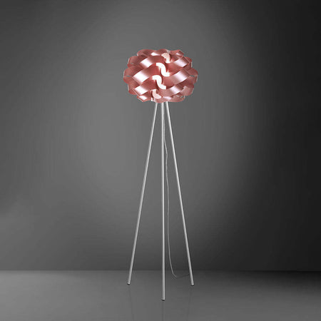 Lampada-Da-Terra-Con-Treppiede-1-Luce-Cloud-Polilux-Rosa-Metallico-Made-In-Italy