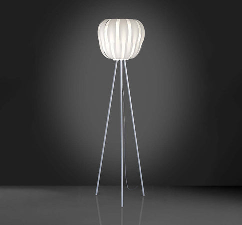 Lampada-Da-Terra-Con-Treppiede-1-Luce-Queen-In-Polilux-Bianco-D60-Made-In-Italy