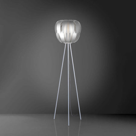Lampada-Da-Terra-Con-Treppiede-1-Luce-Queen-In-Polilux-Silver-D60-Made-In-Italy