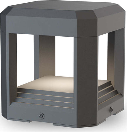 Lampada-Da-Terra-Moderna-Per-Esterno-Alluminio-Grigio-Luce-Led-13W-Ip65