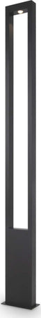 Lampada-Da-Terra-Moderna-Per-Esterno-Metallo-Grafite-Luce-Led-25W-Ip65
