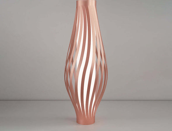 Lampada-Da-Terra-Totem-Dama-Helios-1-Luce-Polilux-Rosa-Metallico-Made-In-Italy